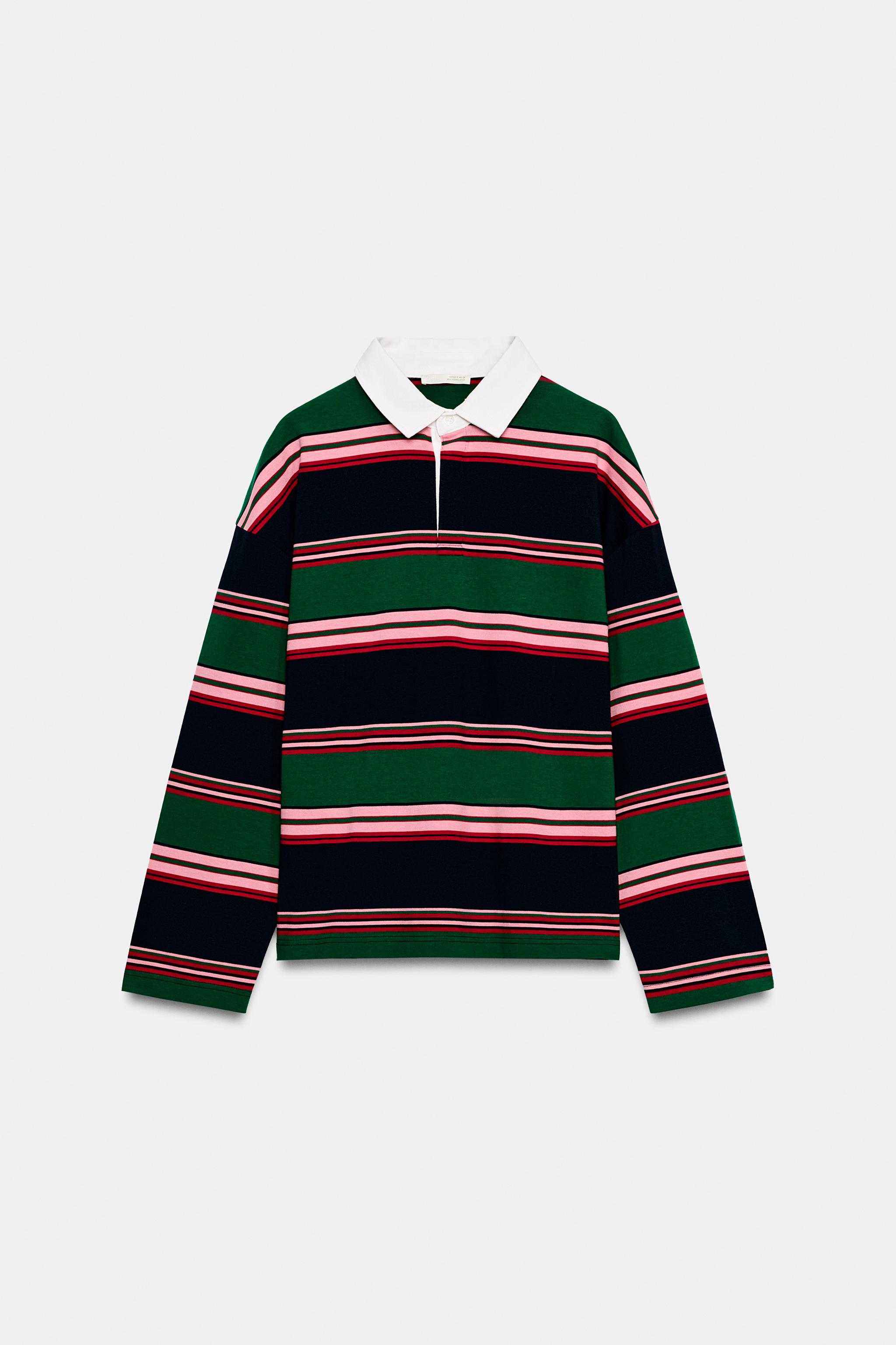 STRIPED CONTRAST POLO SHIRT